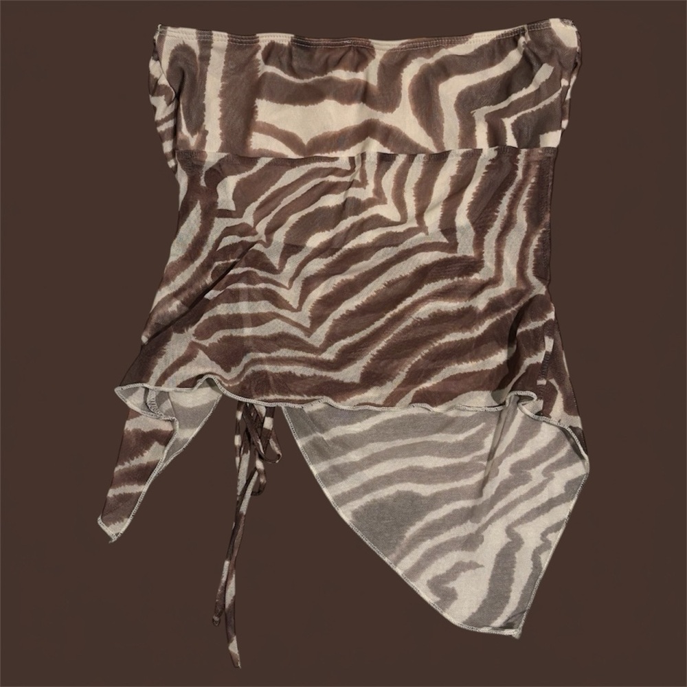 Y2K SLEEVELESS MESH LEOPARD TOP - Picture 3 of 7